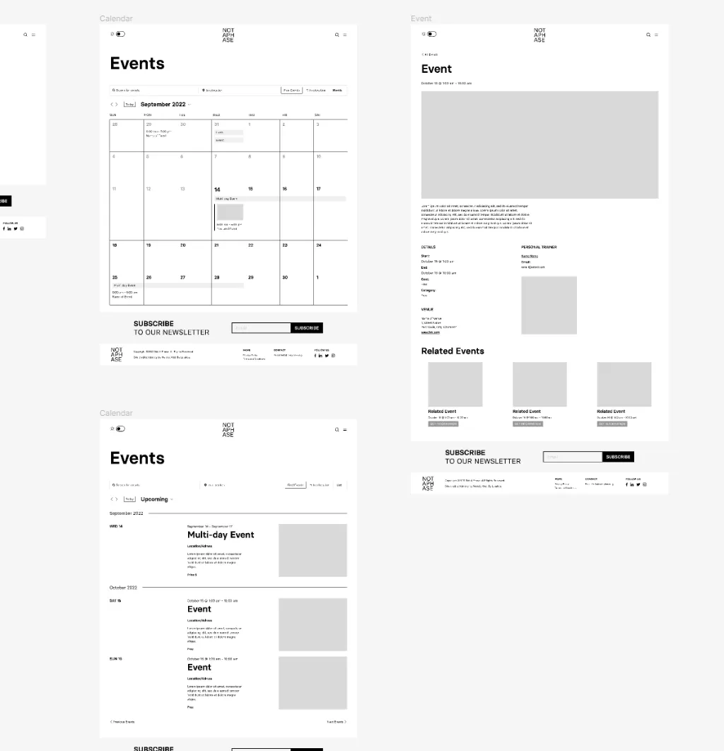Not A Phase content page design